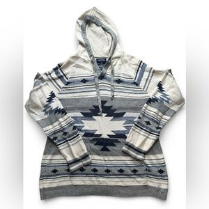 American Eagle Outfitters Baja Patterned Poncho Hoodie